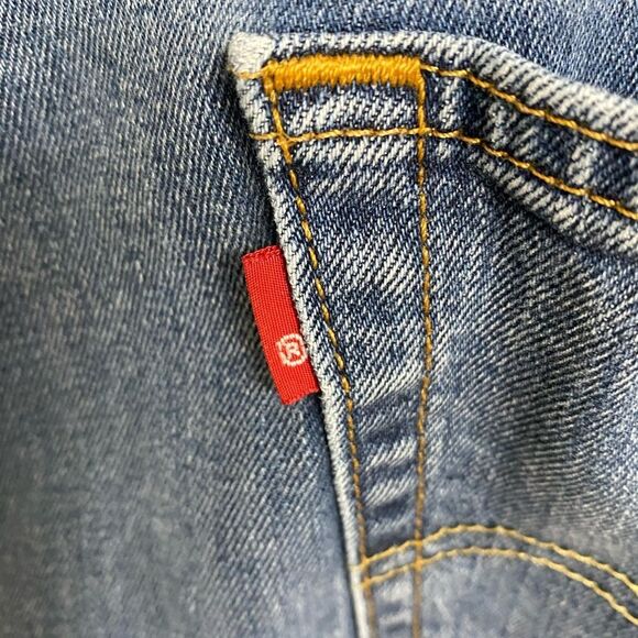 Levi's Men's 505 Straight Leg Blue Jeans Size 40x30 Regular Fit Medium Wash - Picture 12 of 16